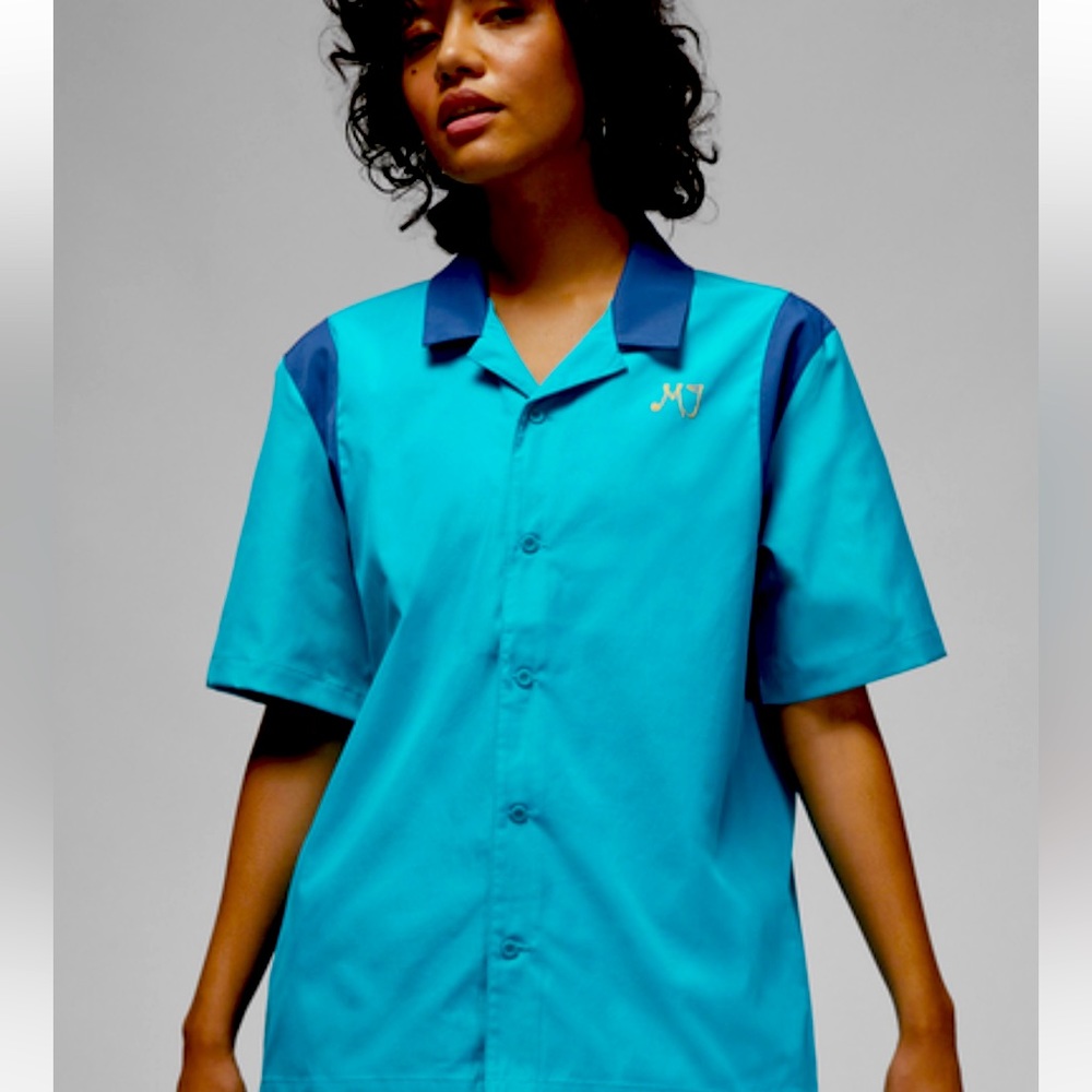 AIR JORDAN FLIGHT CLUB EMBROIDERED BUTTON UP SHIRT